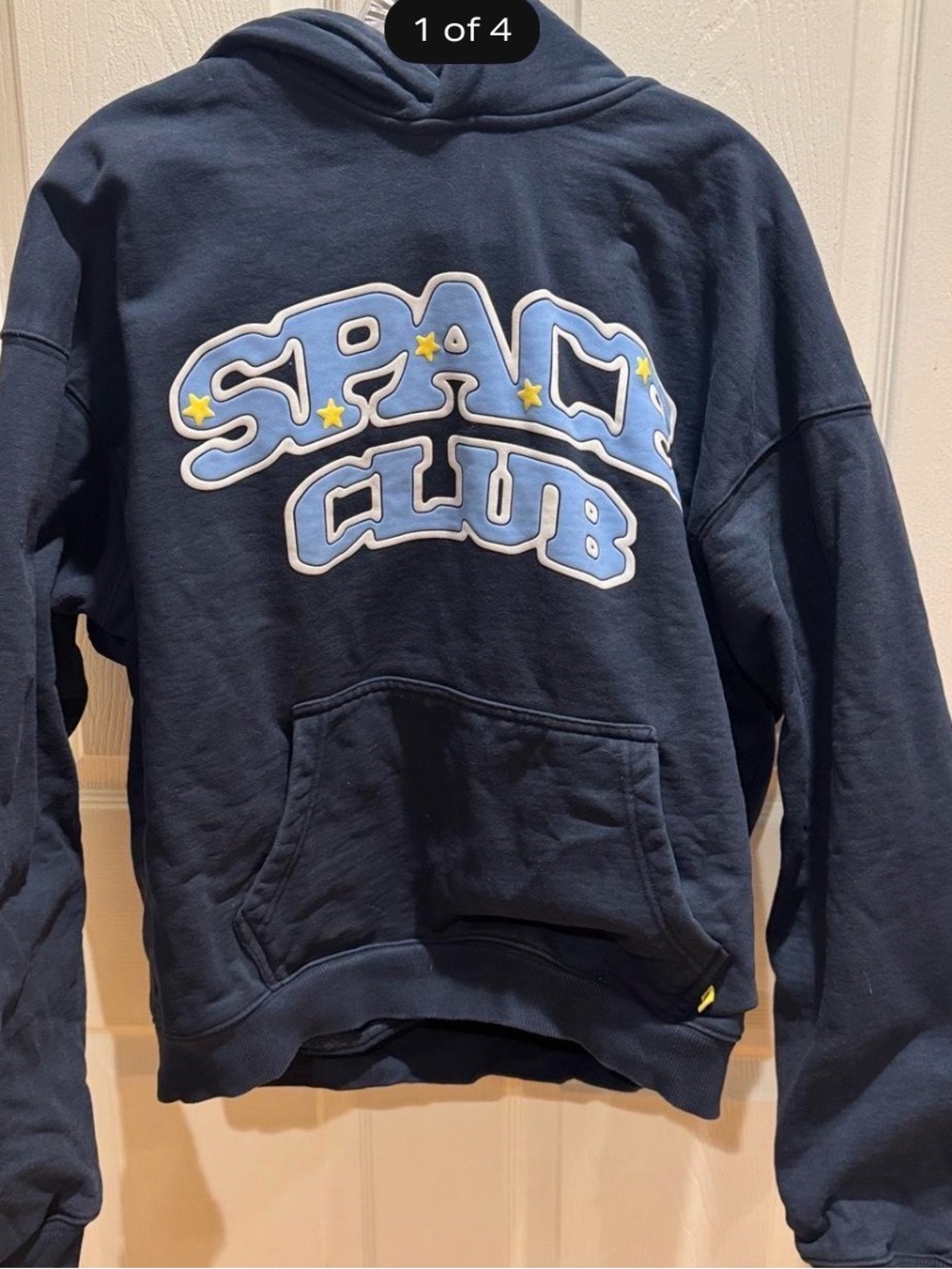 Broken Planet Space Club navy blue hoodie size large